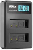 ayex Dual USB-oplader voor Canon LP-E17 batterijen - LCD-display