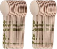 Esschert Design Houten Lepels - 40 Stuks - Kruidenopdruk - 16 cm