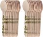 Esschert Design Houten Lepels - 40 Stuks - Kruidenopdruk - 16 cm