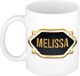 Bellatio Decorations Melissa naam cadeau mok / beker met gouden embleem