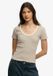 Superdry Athletic Essentials T-shirt Femme Rayé Marron-rouille rayé Coton 100% Taille 14