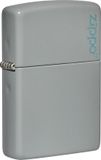 Zippo Flat Grey with Logo Lighter