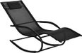 Outsunny fauteuil en textiel, 63x160x88cm, noir