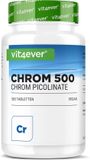 Vit4ever - Chroom Picolinaat - 365 Tabletten - 500 mcg Chroom per Tablet - Vegan