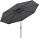 LifeGoods Parasol - Donkergrijs - Ø346 cm - Waterdicht - UPF50+ - 30° Kantelbaar