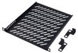 DeskPi RackMate T2 Rackplank rackmount cantilever shelf - 0.5u - Black - Ventilated