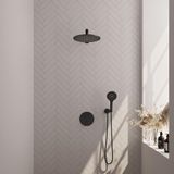 Brauer Black Edition Thermostatische Regendoucheset Inbouw - Hoofddouche 30 cm - Mat Zwart