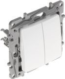 Legrand Niloe Serie Dubbele Schakelaar Wit 10A 230V