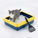 Animal House Kattenbak met rand, hygiënische schaal met schep, maat L 43,5 x 34 x 11 cm, toiletbox van robuust kunststof, praktisch en hygiënisch