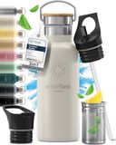 bemaxx Drinkfles met Rietje RVS Thermosfles ACTIVE FLASK