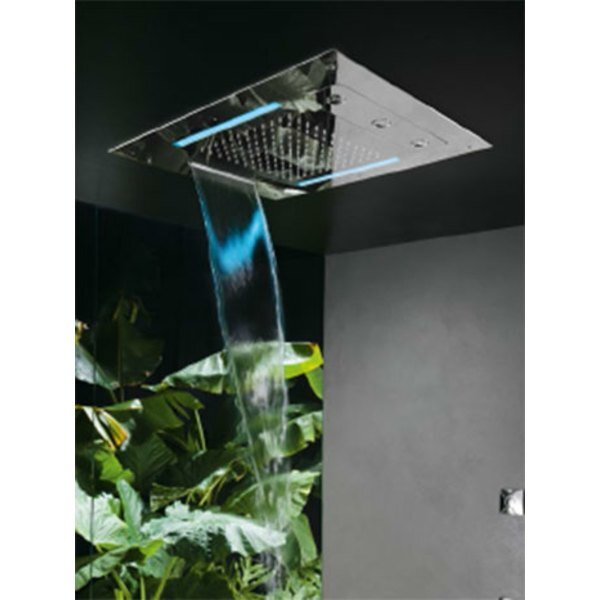 hotbath Mate inbouw hoofddouche douche 48x63 spin LED chroom M190CR