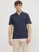 JACK&JONES JJESUMMER LINEN POLO SS LN Polo homme S Navy Blazer