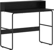 vidaXL Bureau met opslag Zwart eiken 100 x 50 x 91 cm