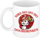 Bellatio Decorations Koffiemok - Doordrinken - 300 ml - Keramiek - Wit