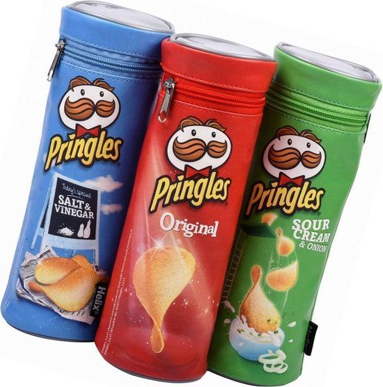 Helix Assorti Etui rond pringles helit blauw, rood of groen