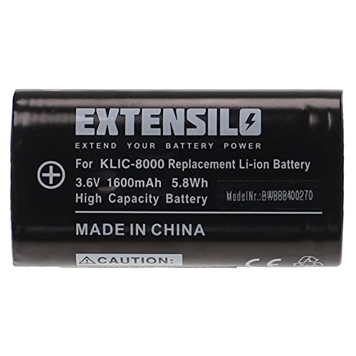EXTENSILO Batterij compatibel met Kodak EasyShare Z612, Z712 is, Z8612 is, Z812 is Zoom Camera (1600mAh, 3,6V, Li-Ion)