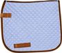 HKM Zadeldek Dressuur Babyblauw/Bruin/Zilver Cob/Full Katoen
