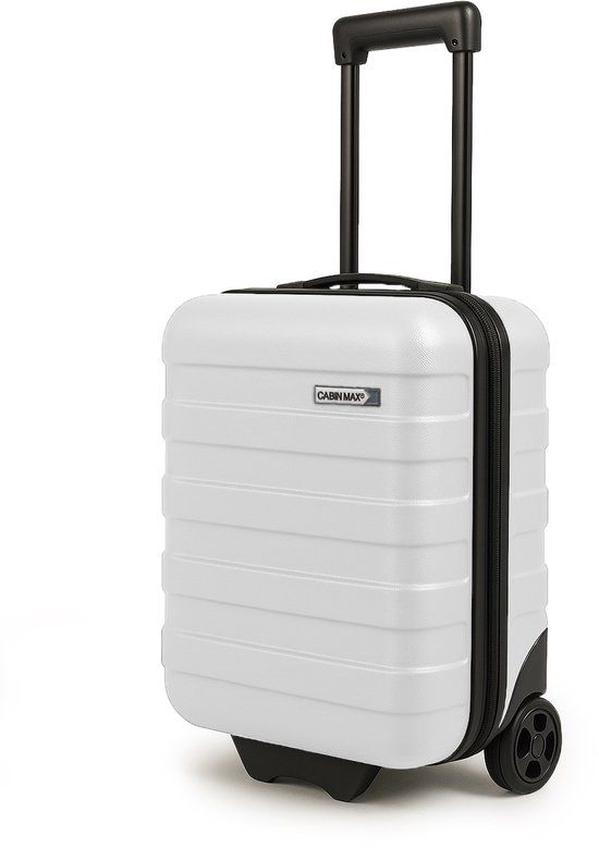 CabinMax Handbagage Trolley 24L - 40x30x20 cm - Wizz Air / Ryanair - Lichtgewicht Reiskoffer - Onderstoel Formaat - Wit