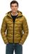 Superdry Gewatteerde jas met capuchon en golvend patroon Heren Willow green M