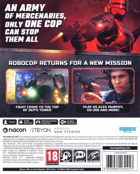 Nacon Robocop: Rogue City - Unfinished Business (PS5)