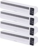 Evolar Ventilateur de radiateur sans fil - 4 pièces - 3W - Blanc - batterie 5200 mAh - avec minuterie et mode intelligent - Ventilateur de chauffage - EVO-RFW03
