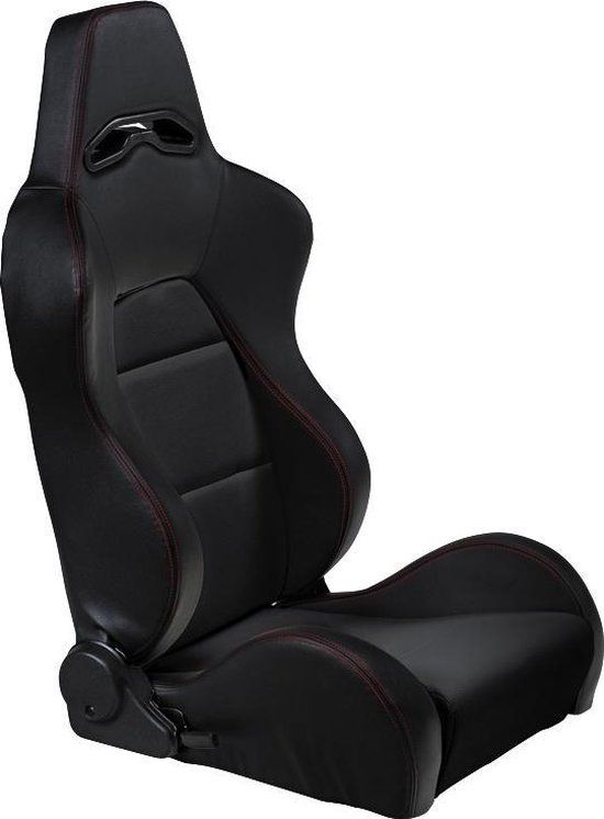 AutoStyle Sportstoel Eco Zwart Kunstleer Rechterzijde
