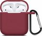 Shieldcase Housse - housse de protection adaptée aux Airpods en silicone - étui adapté aux Airpods - protection optimale - bordeaux