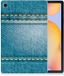 B2Ctelecom Tablet Hoes voor Samsung Galaxy Tab S6 Lite - Siliconen Back Cover - Jeans Design