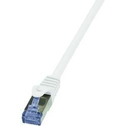 LogiLink RJ45 Netwerk Aansluitkabel CAT 6A S/FTP 50 m Wit Vlambestendig, Snagless