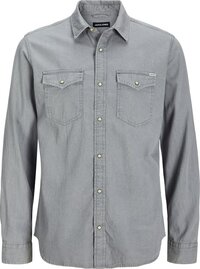 Jack & Jones Essentials Sheridan slim fit overhemd heren Light Grey Denim - Grijs - 5713738270687