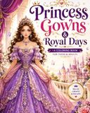 Princess Gowns & Royal Days: A Princess Coloring Book for Adults