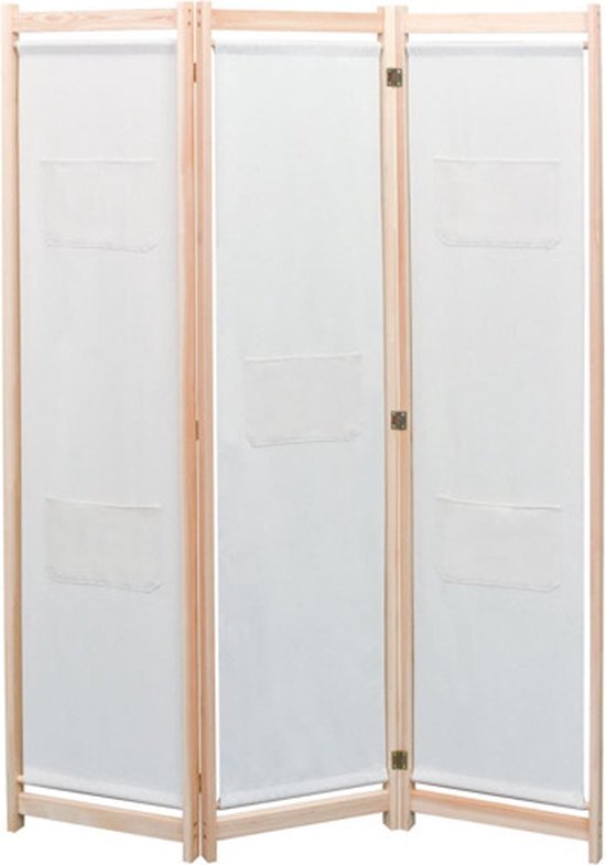 vidaXL Scheidingswand met 3 panelen massief grenenhout 120x170 cm