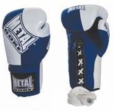 Metal Boxe Pro Bokshandschoenen Curtex Blauw 14 oz Leer Unisex Volwassenen Professioneel