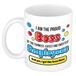 Bellatio Decorations cadeau mok voor baas - grappig - keramiek - 300 ml