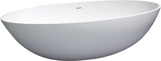 Best Design New Stone Vrijstaand Bad - 180x85cm - Solid Surface - Glans Wit