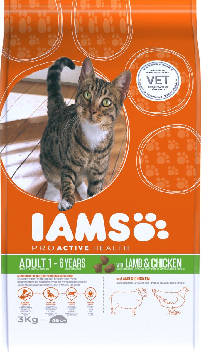 Iams Cat Adult - Lamb - Kattenvoer - 3 kg