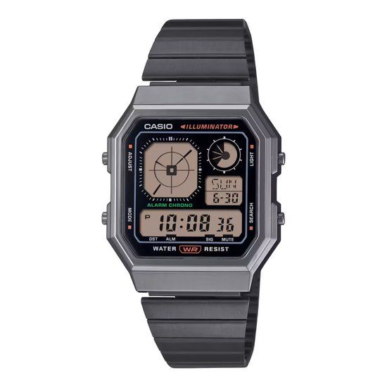 Casio A130WEGG-1AEF Vintage Collection Unisex Digital Watch with Black Dial