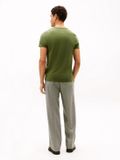 Tommy Hilfiger T-shirt à manches courtes pour homme, col rond, coton recyclé, vert, S