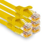 1aTTack.de 5x 1,5m CAT7 Ethernet LAN-netwerkkabel RJ45 - geel