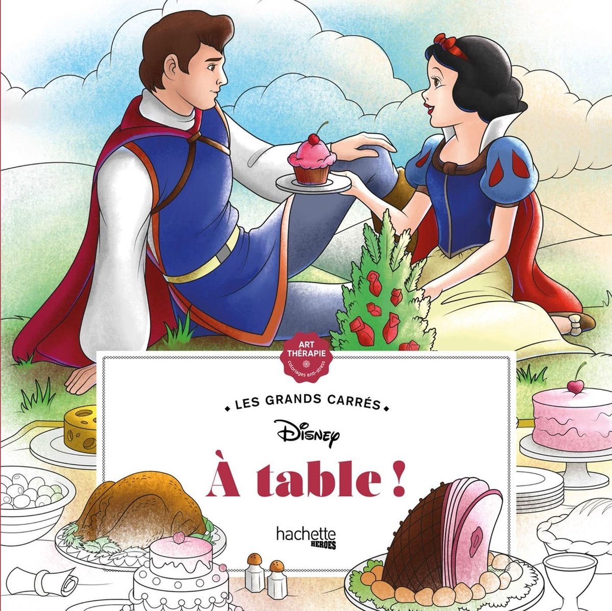 hachette heroes Les Grands Carrés Disney - A Table- Kleurboek voor volwassenen