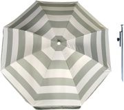 Broekhof Vuurwerk Int. B.V. Parasol - Argent/blanc - D120 cm - incl. sac de transport - piquet de parasol - 49 cm