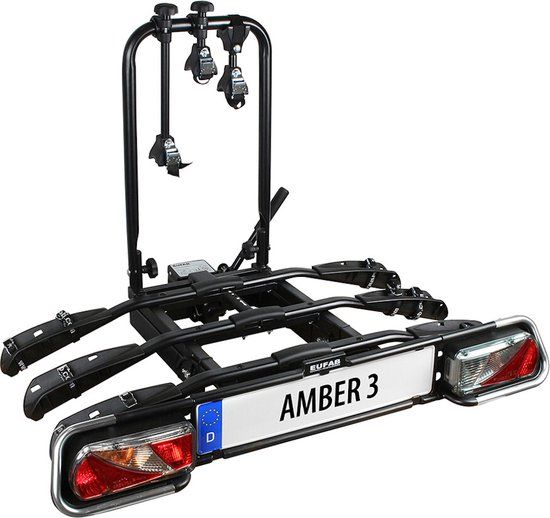 Eufab Amber III Fietsendrager - Zwart - 3 Fietsen - Inklapbaar