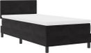 vidaXL LED Boxspringbed met Hoofdeinde Zwart 90 x 190 cm Fluweel