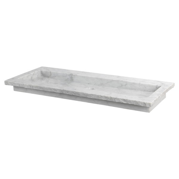 Forzalaqua Nova Carrara Gepolijst Gekapt 100,5X51,5X9,5cm 2Xø36mm 8010846