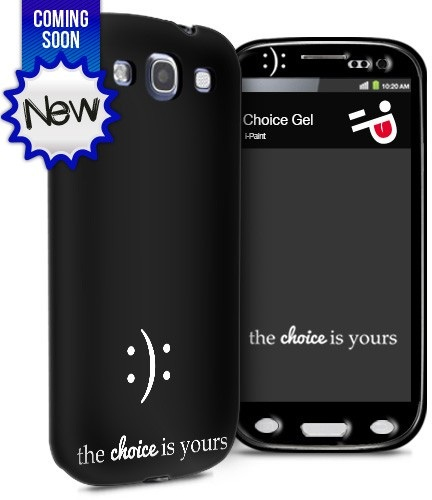 i-Paint Choice Case+Gel zwart, wit / Galaxy S3