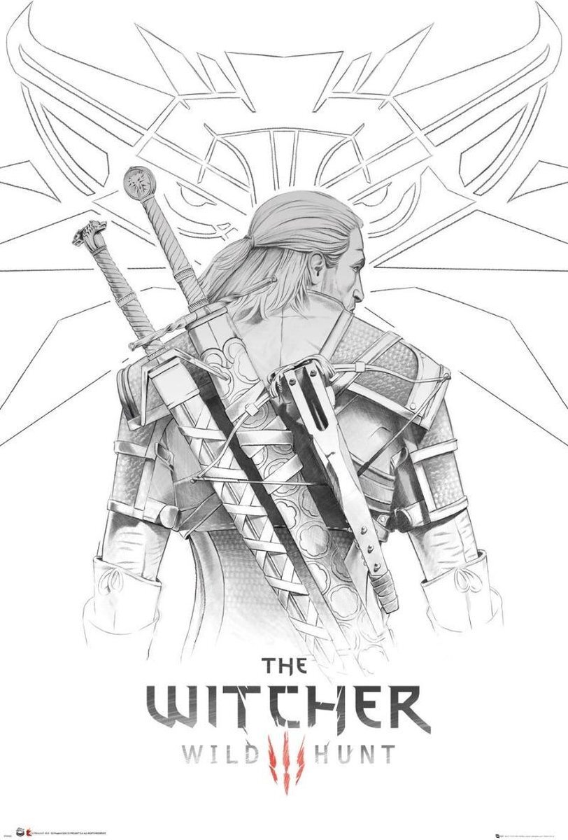 Posters.nl The Witcher Geralt Sketch Poster 61x91.5cm