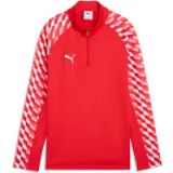 PUMA teamLIGA26 Training 1/4 Zip Top Jr Sweat Jacket - Red White - Size 164