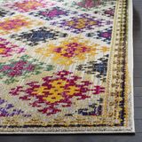 Safavieh Bohemian Indoor Hand Tufted Abstract Collection, ABT340, in Ivory / Multi, 122 x 122 cm
