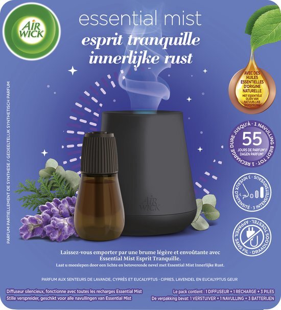 Air Wick Essential Mist Automatische Luchtverfrisser - Innerlijke rust - Starter Kit