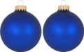 Krebs Kerstballen - 16x st - kobalt blauw - mat - glas - 7 cm